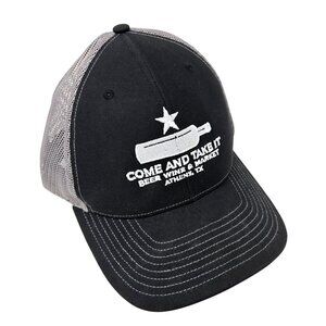 Come And Take It Athens TX Snapback Hat By Richardson Style 112 Black & Gray Tru
